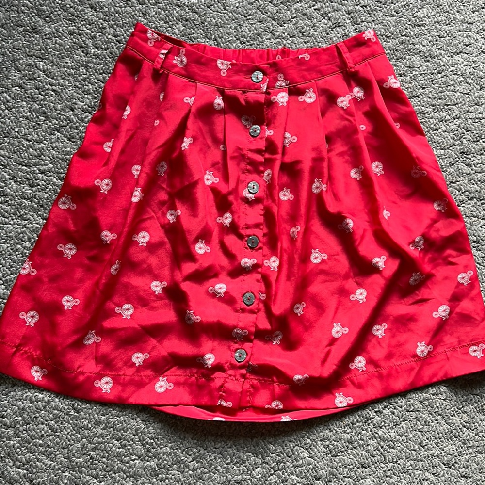 Xhiliration Red Bicycle Skirt - Picture 1 of 6